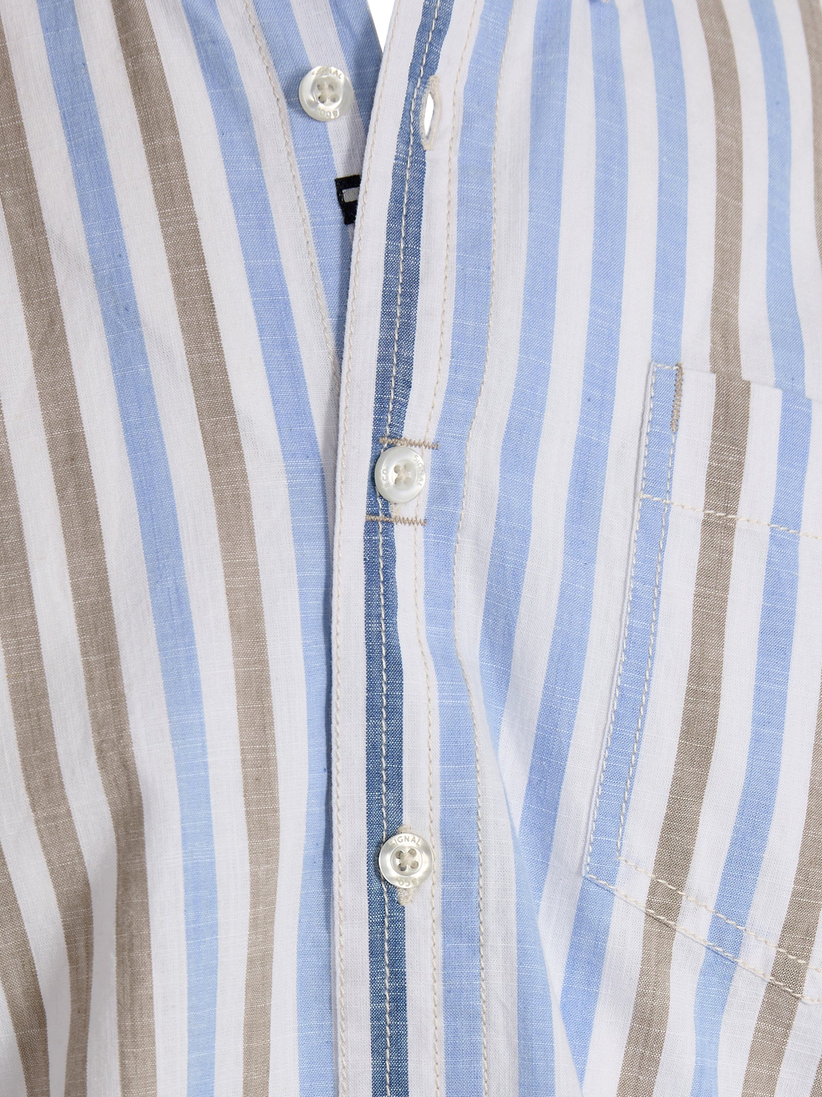 SKJORTE LANGEÆRMER MED STRIB