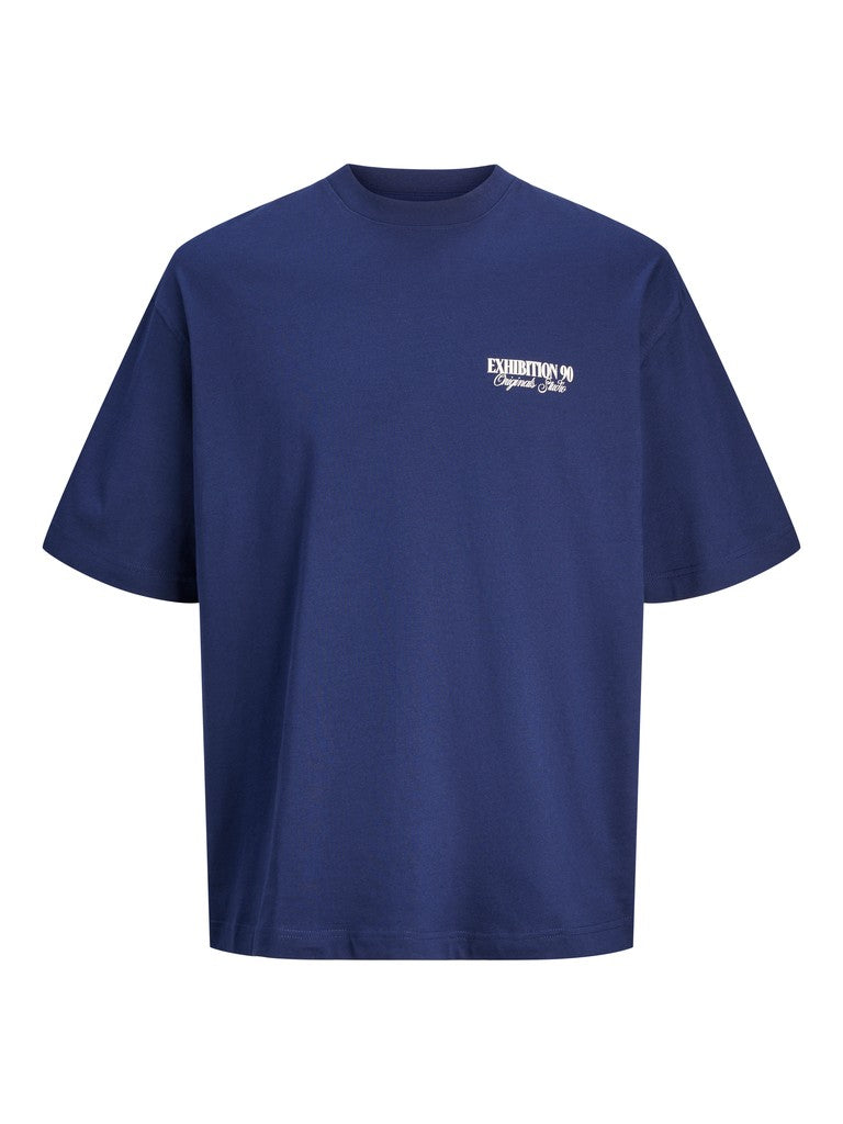 JUNIOR T-SHIRT - BLÅ/SORT