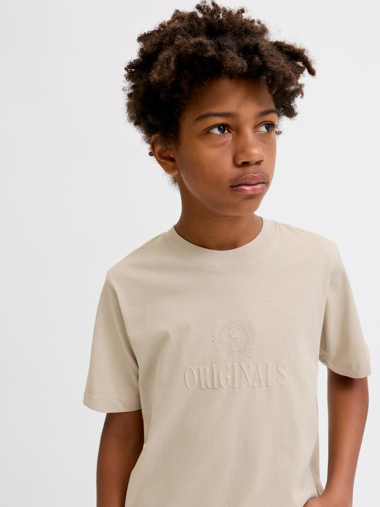 JUNIOR T-SHIRT - BEIGE/BLÅ/GRØN