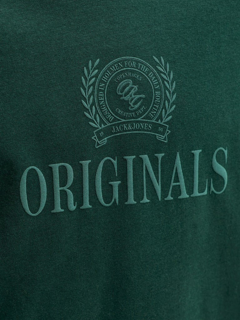 JUNIOR T-SHIRT - BEIGE/BLÅ/GRØN