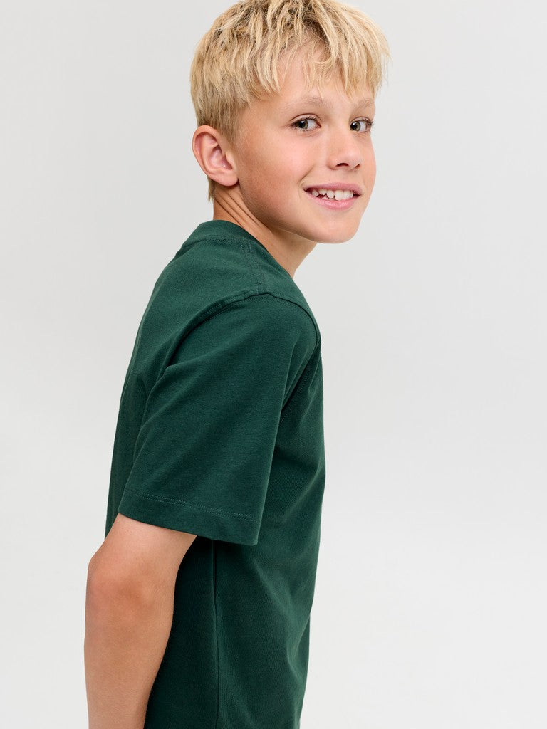 JUNIOR T-SHIRT - BEIGE/BLÅ/GRØN