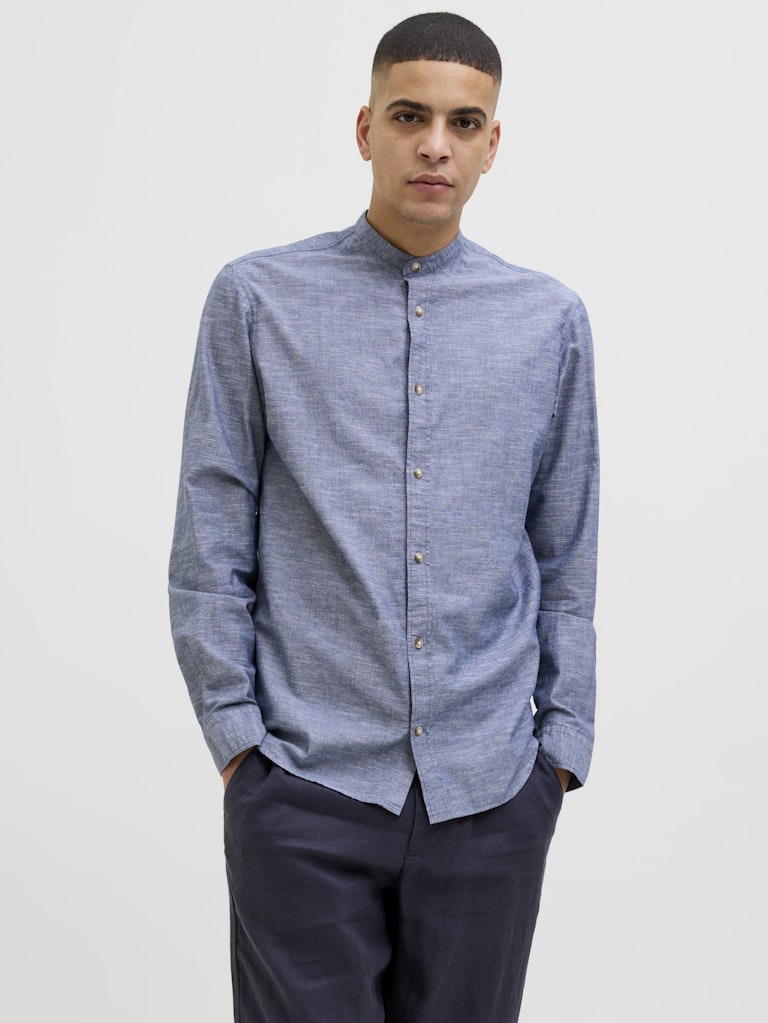 JACK&JONES SKJORTE KINA - BLÅ