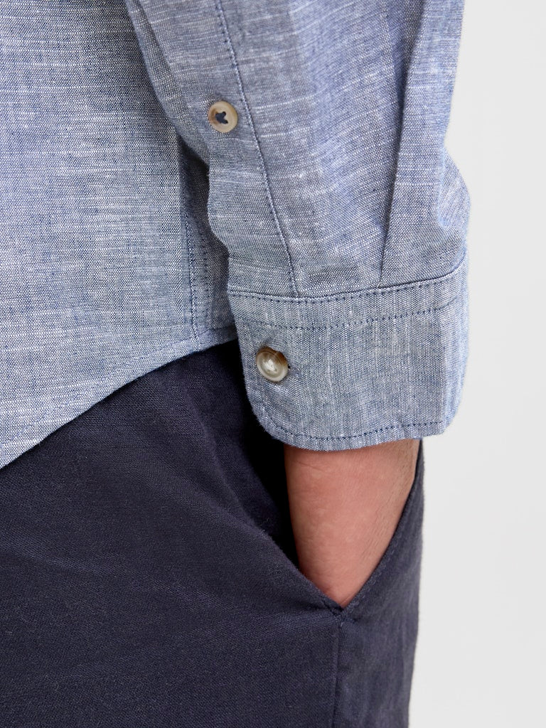 JACK&JONES SKJORTE KINA - BLÅ