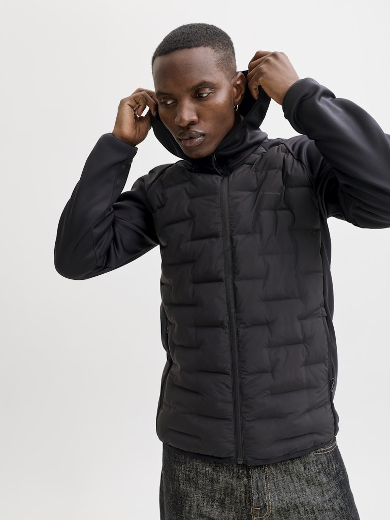 JACK&JONES VINDJAKKE - HYBRID - SORT