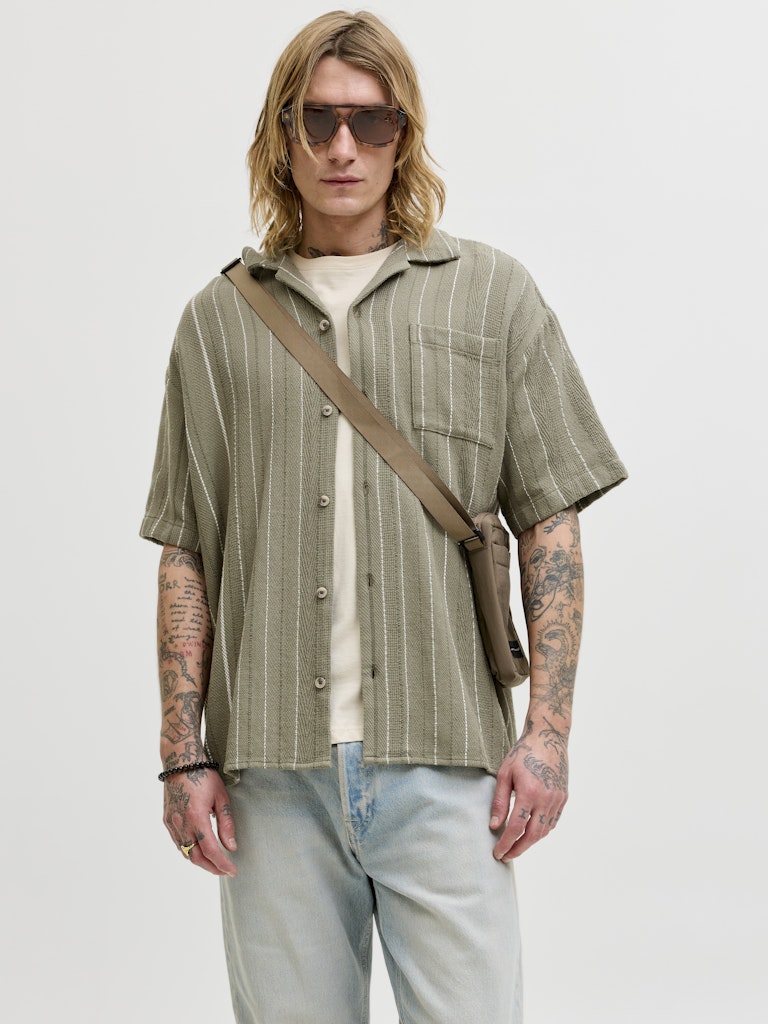 JACK&JONES SKJORTE - BRADLEY - GRØN