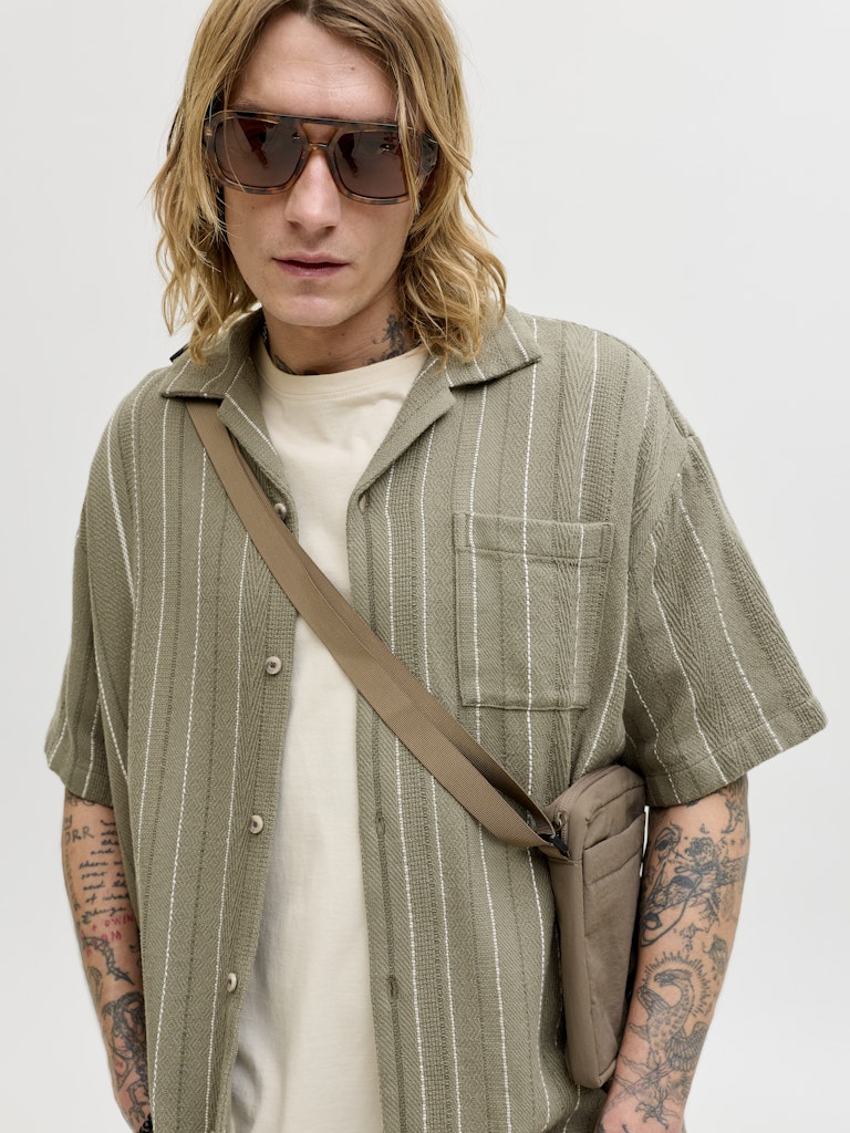 JACK&JONES SKJORTE - BRADLEY - GRØN
