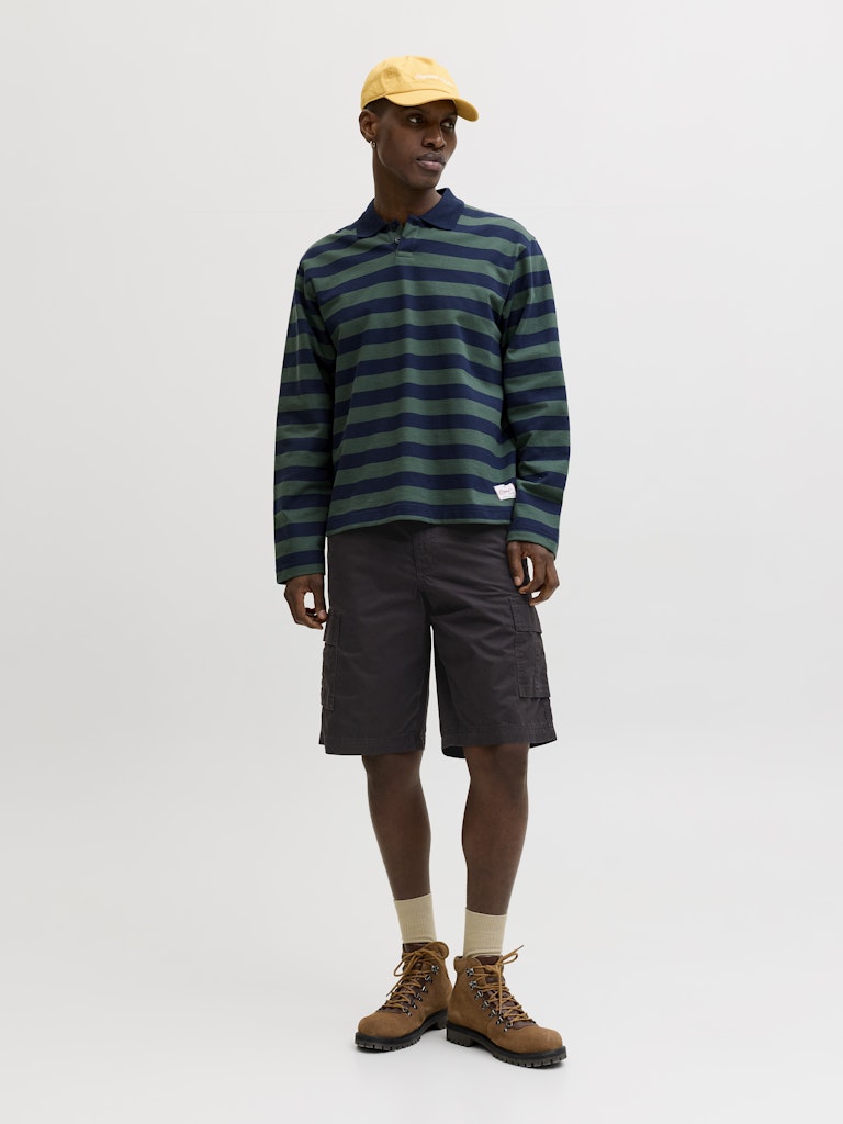 JACK&JONES CARGO SHORTS - GRØN/SORT