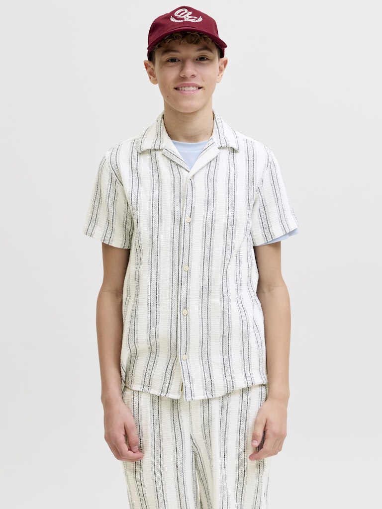 JUNIOR SKJORTE - HVID STRIB