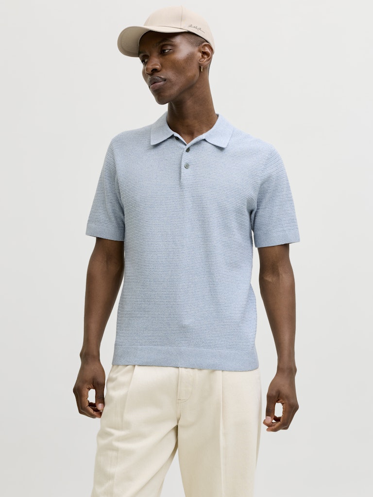 JACK&JONES POLO - LYS BLÅ