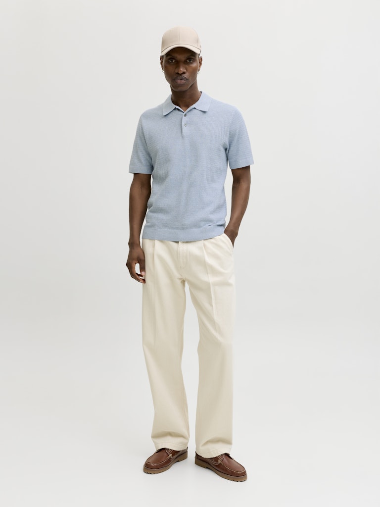 JACK&JONES POLO - LYS BLÅ