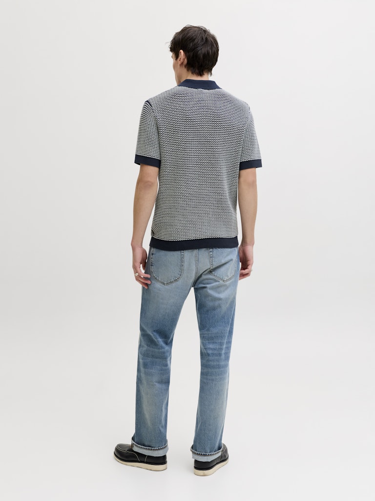 JACK&JONES POLO - STRIK - BLÅ