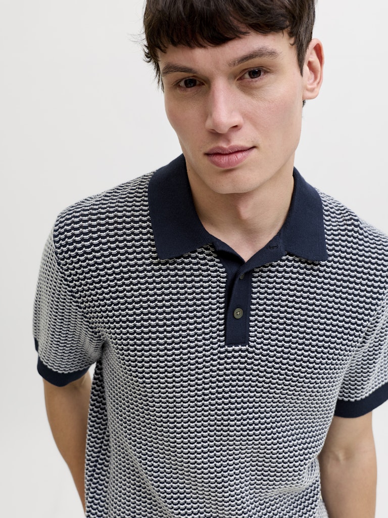 JACK&JONES POLO - STRIK - BLÅ