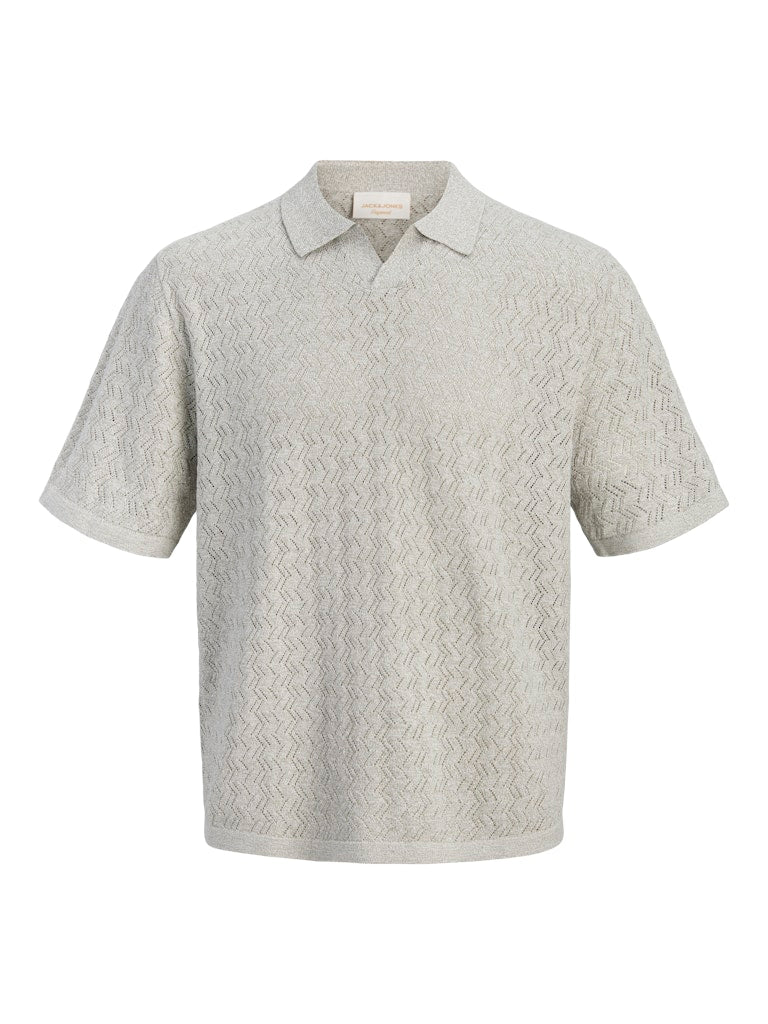 JACK&JONES STRIK POLO - GRÅ/BEIGE