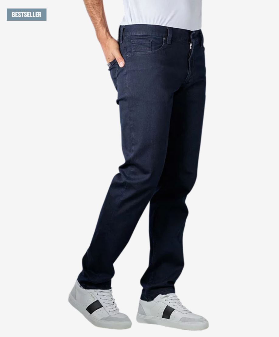 JEANS PIPE MØRK BLÅ