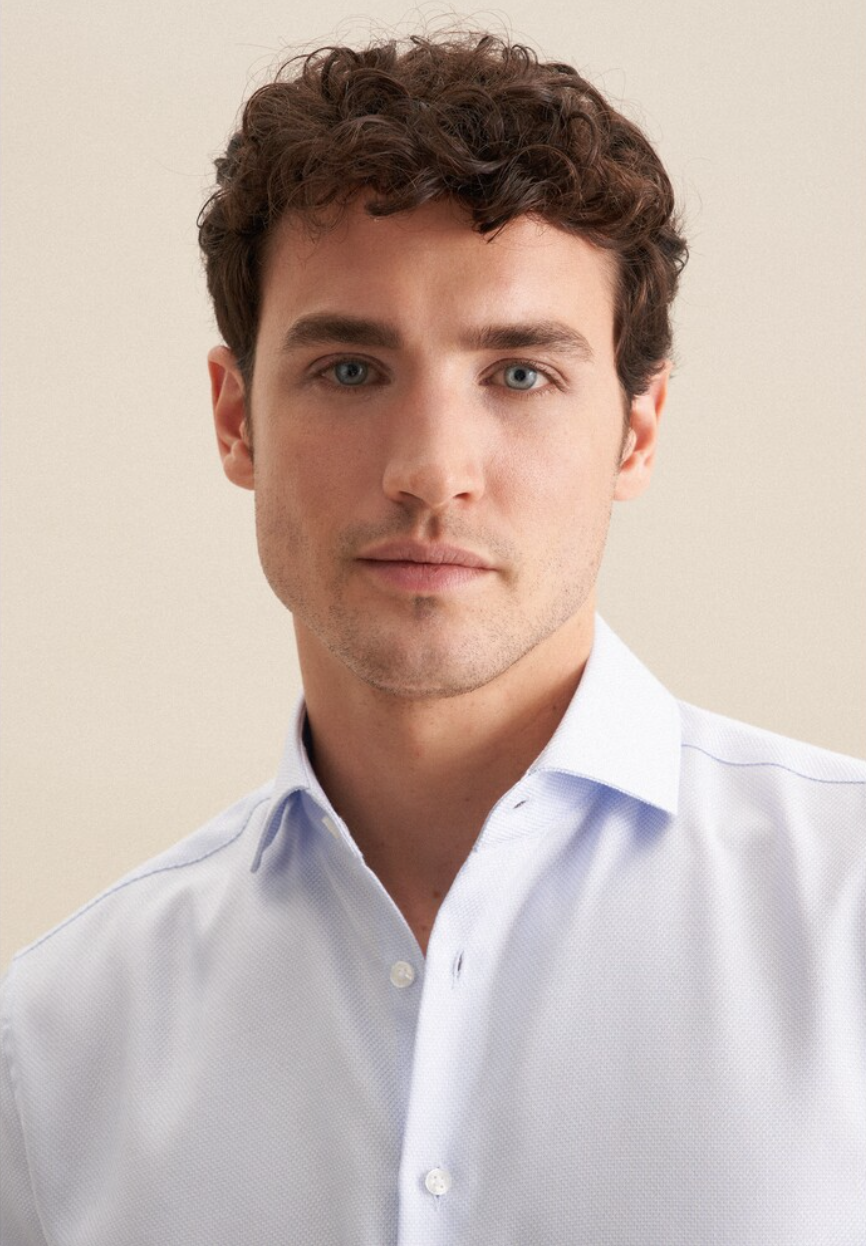 SKJORTE SEIDENSTICKER - LYS BLÅ