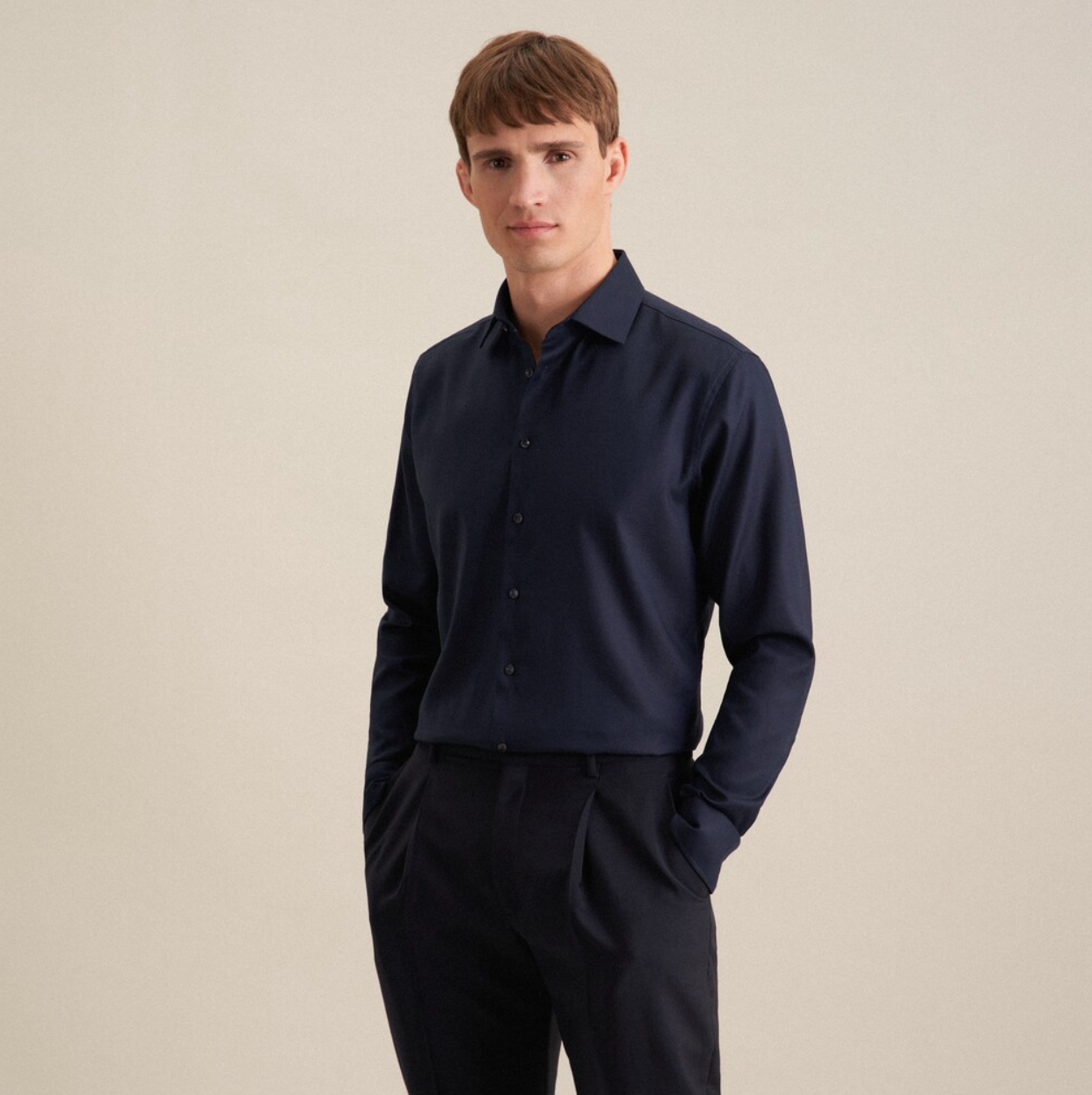 SKJORTE SEIDENSTICKER - BLÅ