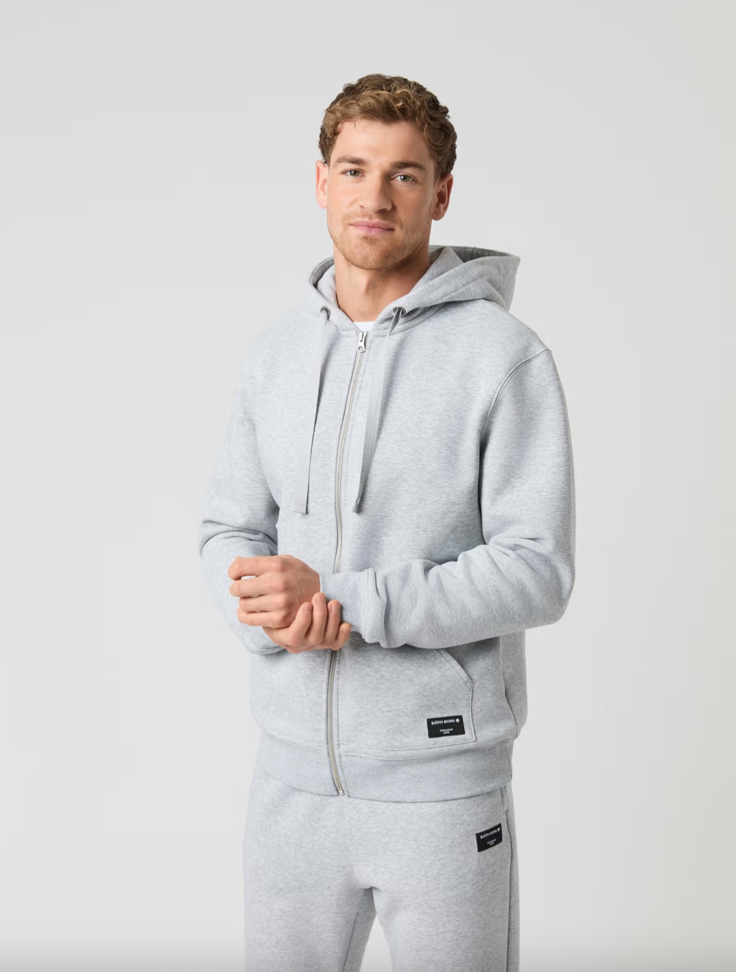 BJØRN BORG SWEAT - CENTRE - GRÅ