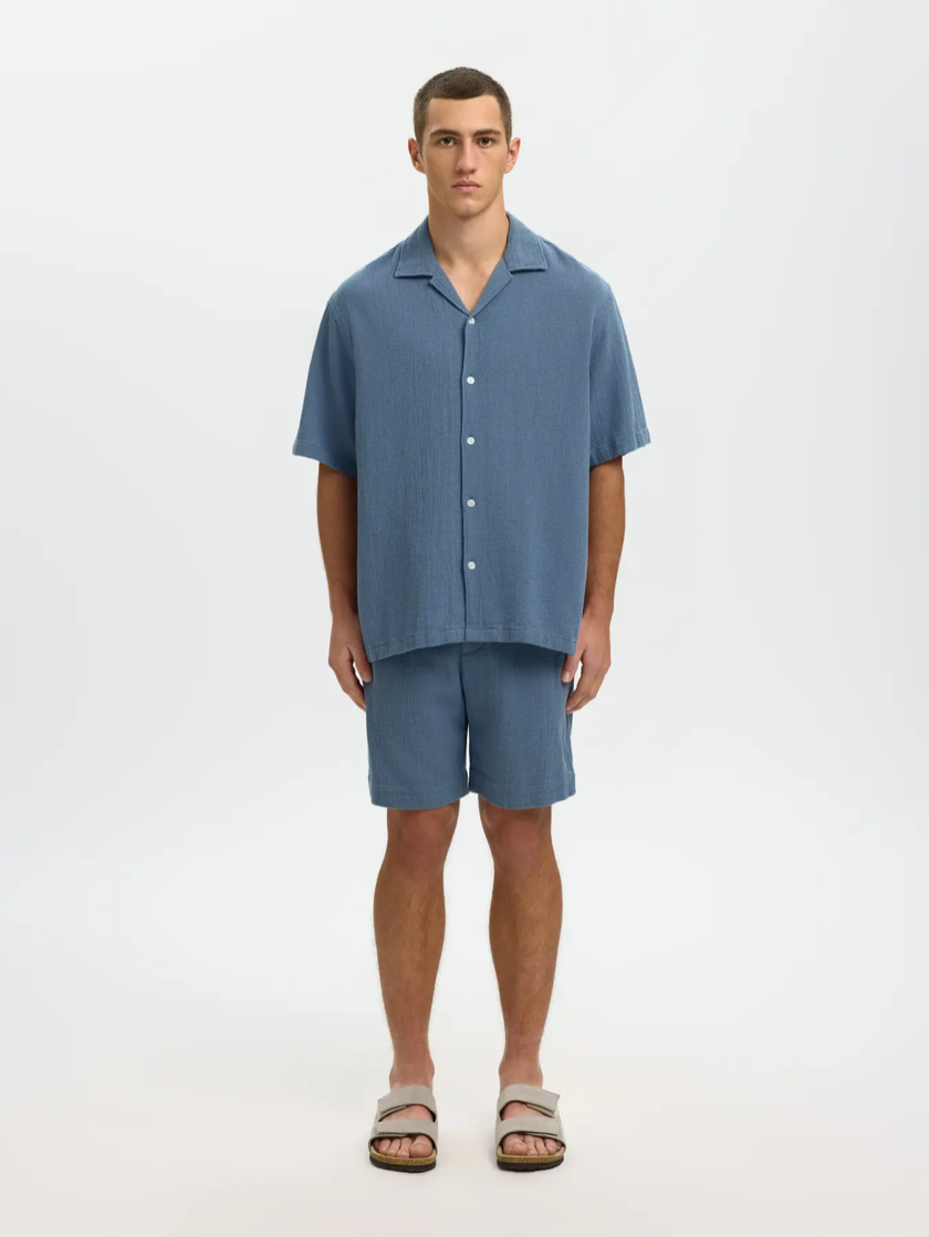 SELECTED SKJORTE - CAL - BLÅ