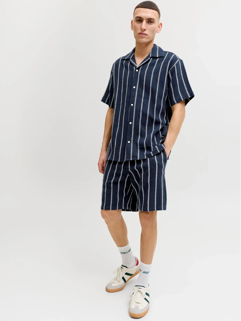 JACK&JONES SHORTS - BLÅ STRIB