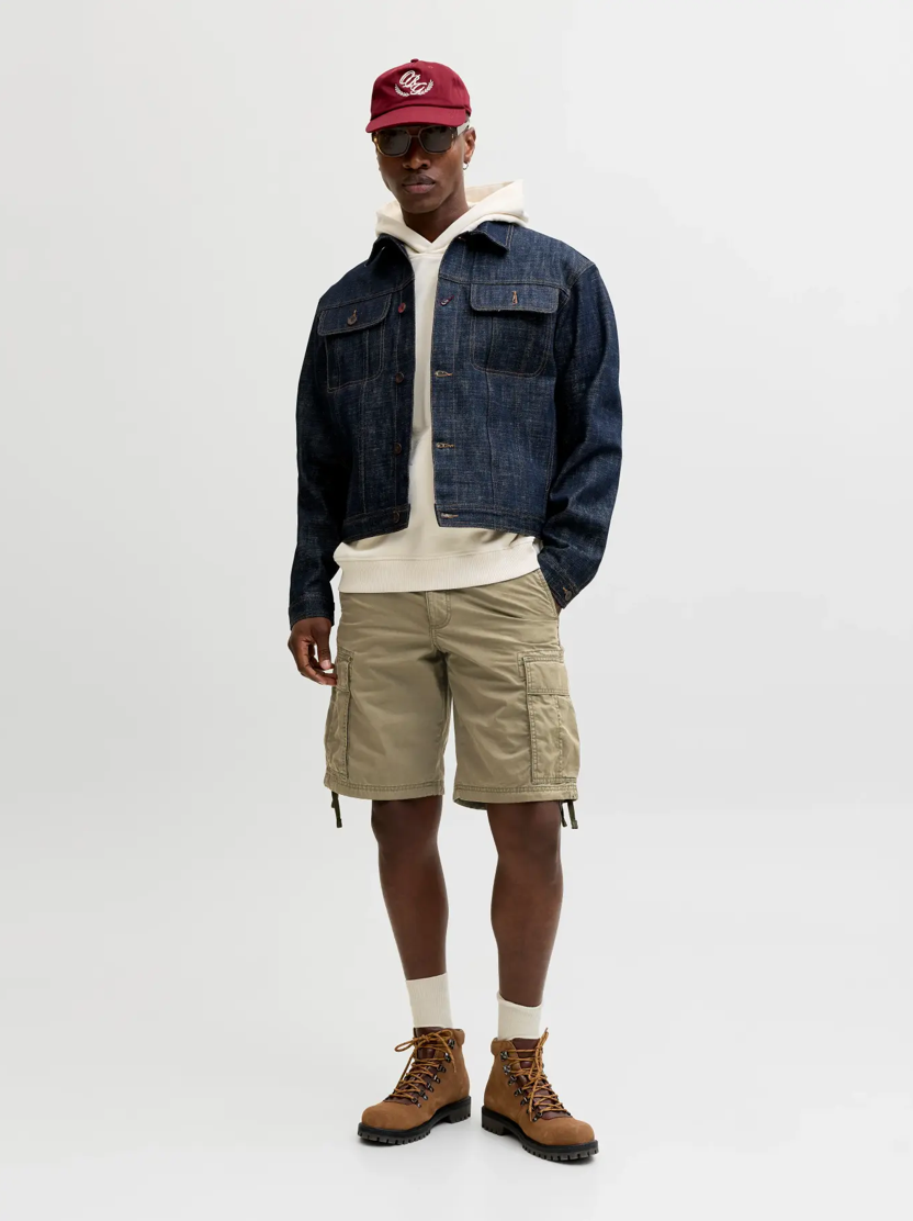 JACK&JONES CARGO SHORTS - GRØN