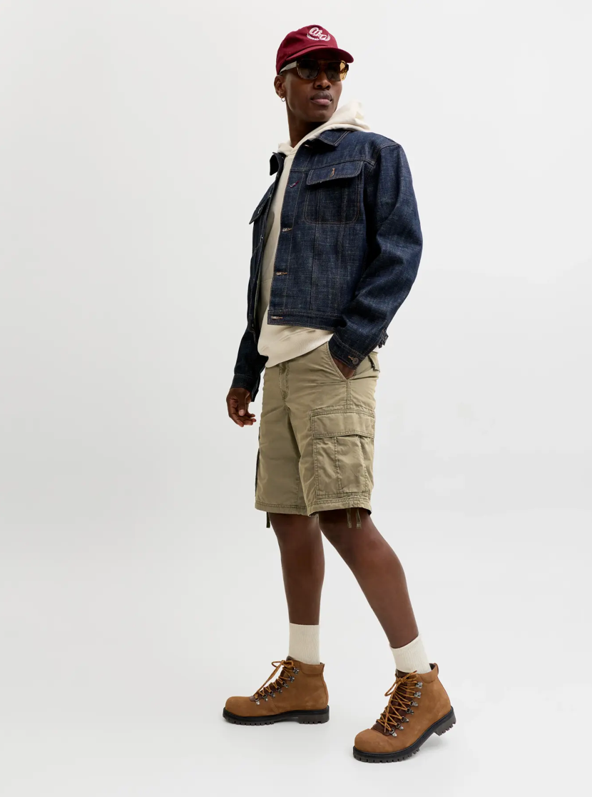 JACK&JONES CARGO SHORTS - GRØN