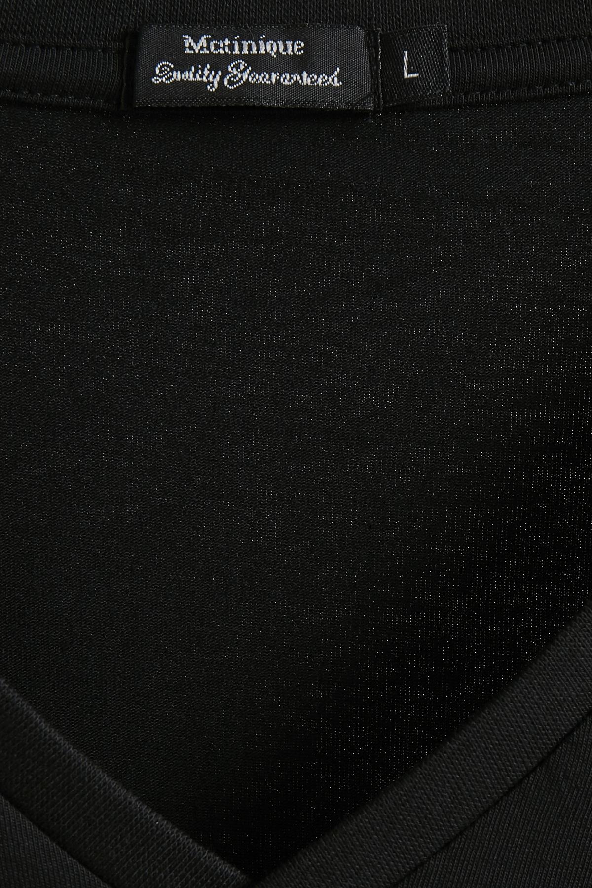 MATINIQUE T-SHIRT - V/HALS - SORT