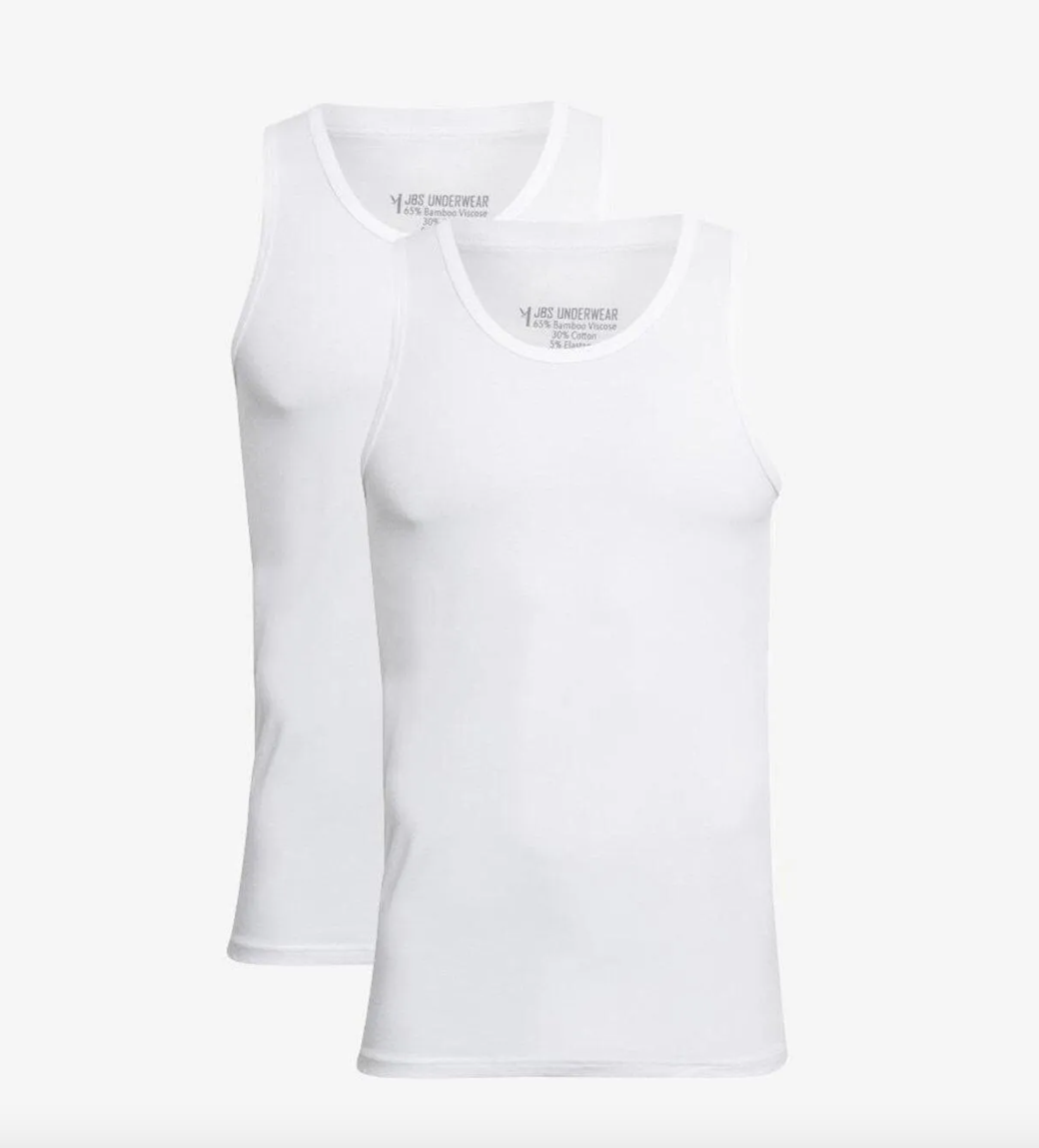 BAMBOO SINGLET 180-1-1 2 PACK HVID