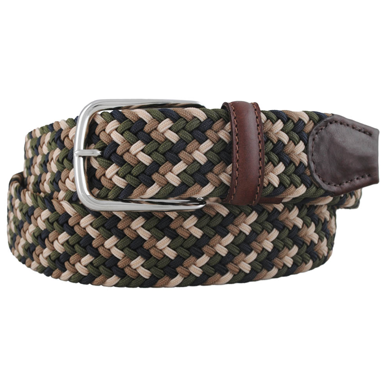 BOSSWIK BÆLTE FLET 6827/35 GRØN MULTI