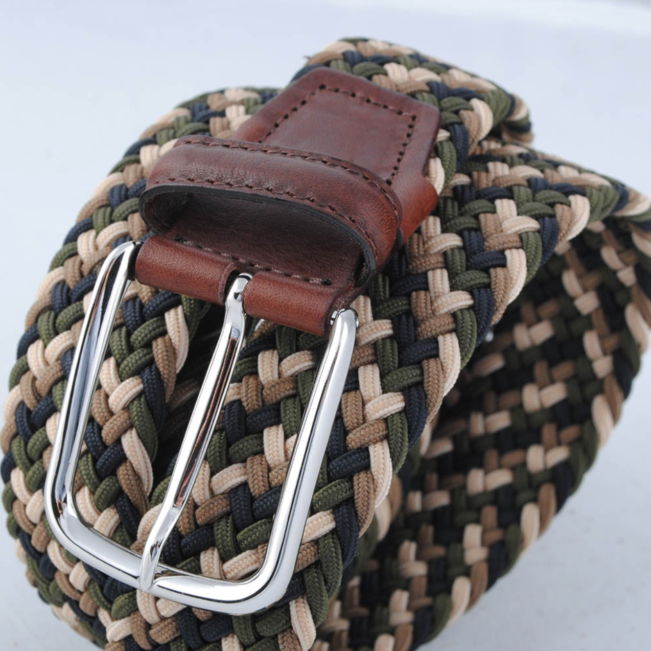 BOSSWIK BÆLTE FLET 6827/35 GRØN MULTI