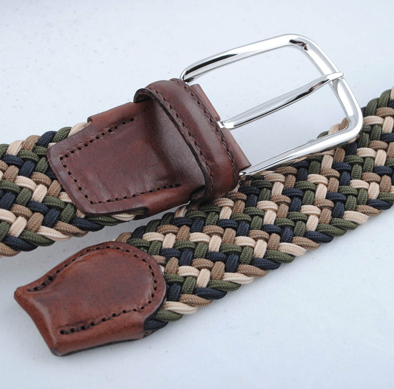 BOSSWIK BÆLTE FLET 6827/35 GRØN MULTI