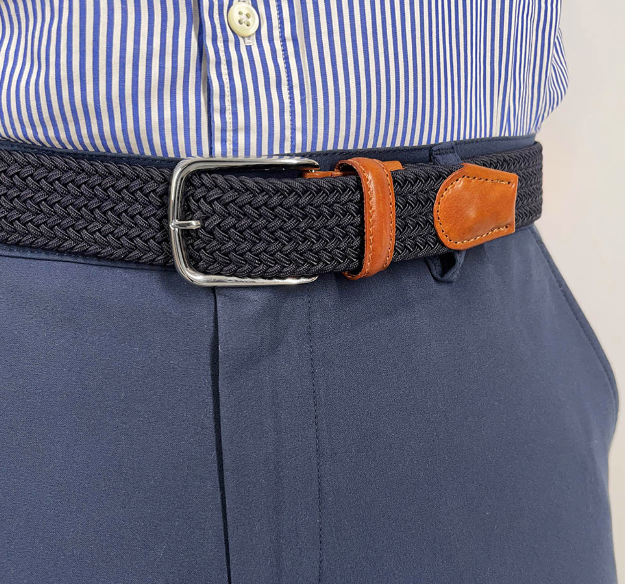 BOSSWIK BÆLTE FLET 6806/35 BLÅ