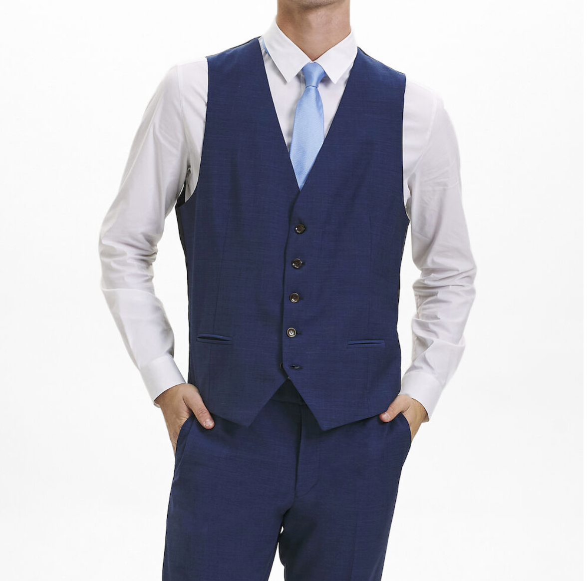 SUNWILL VEST 13015-6904 MEDIUM BLÅ