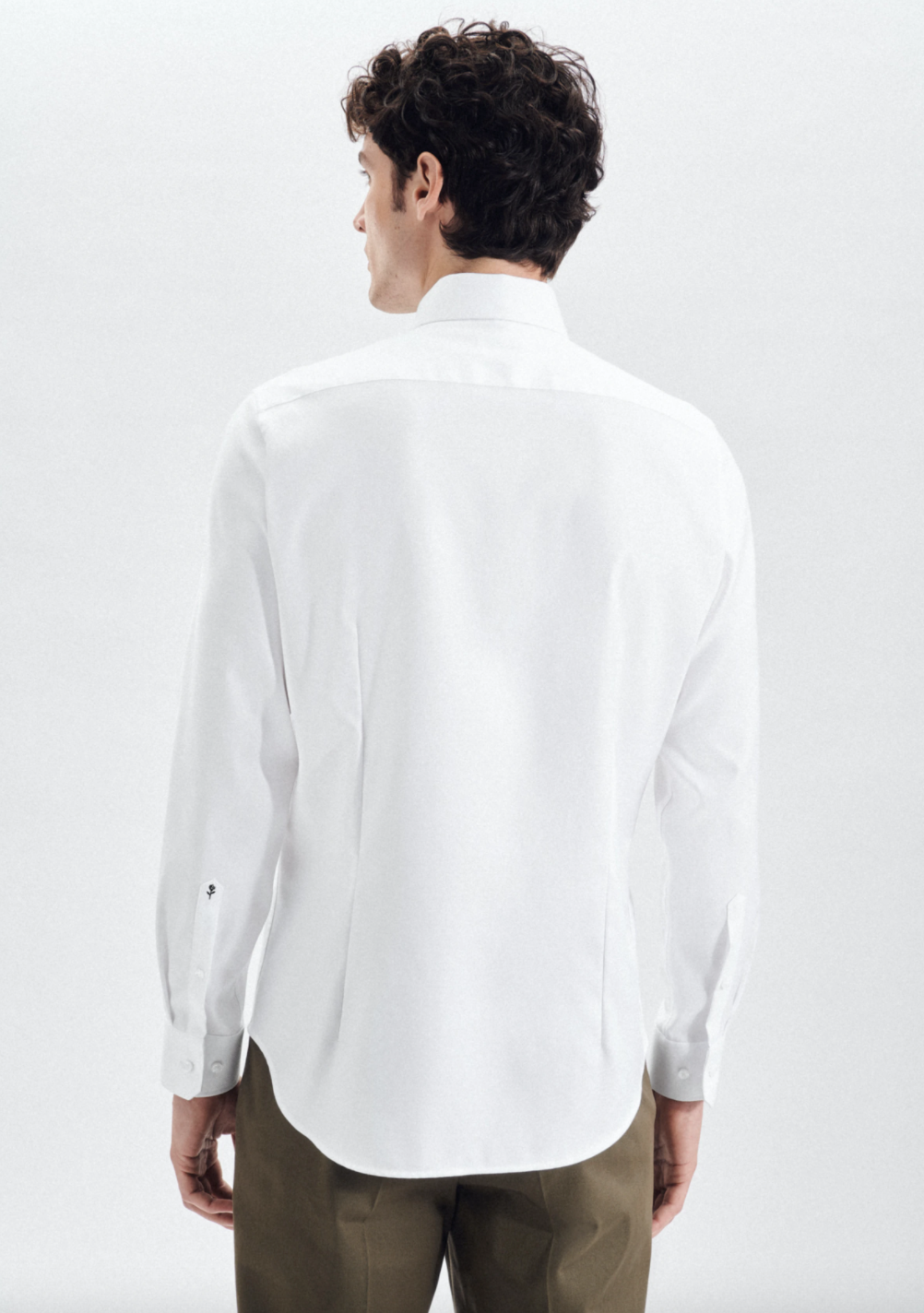 SKJORTE 01.253690 SHAPED HVID