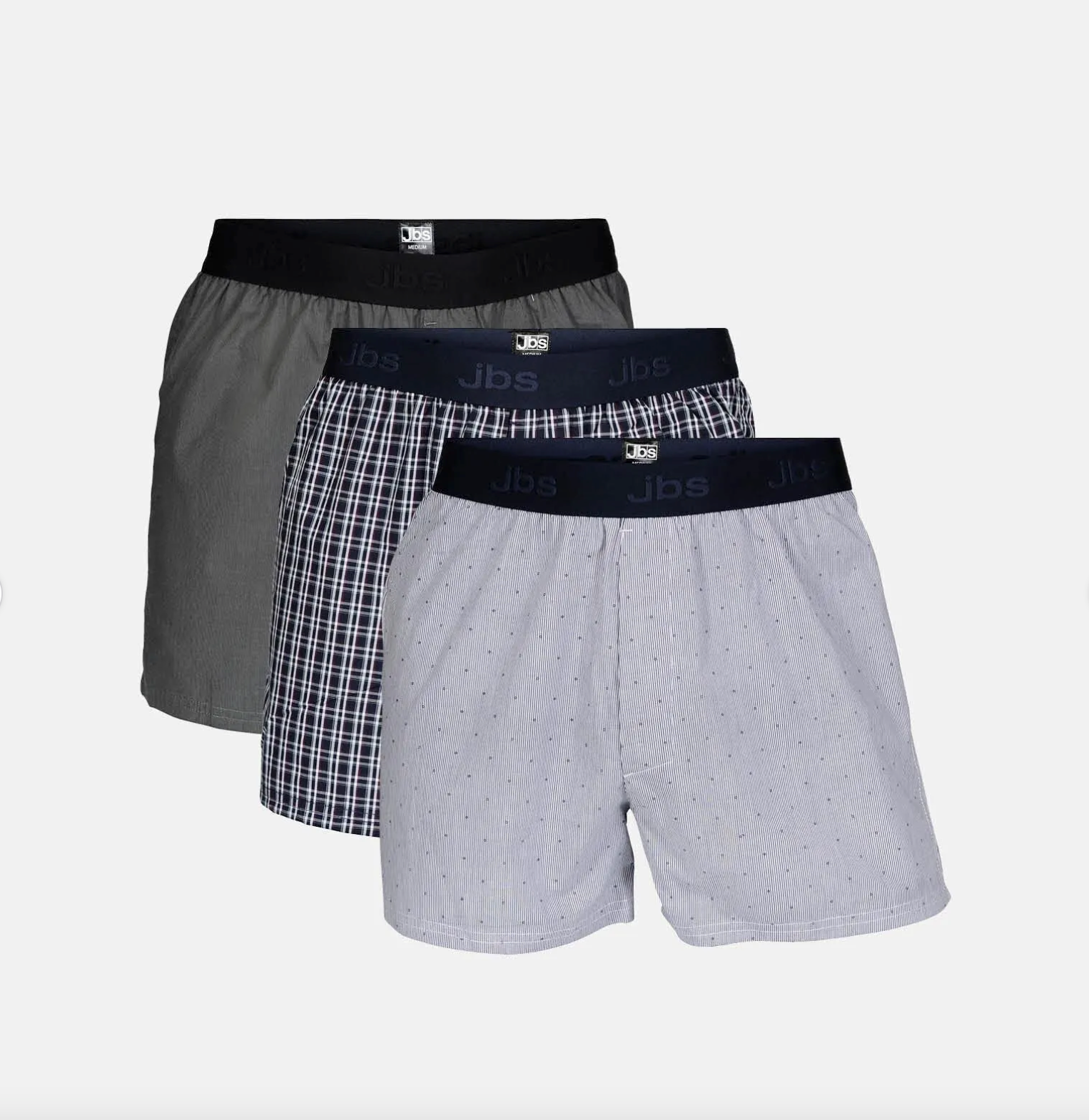 BOXER SHORTS 1171-13-10 GRÅ STRIB 3 PACK
