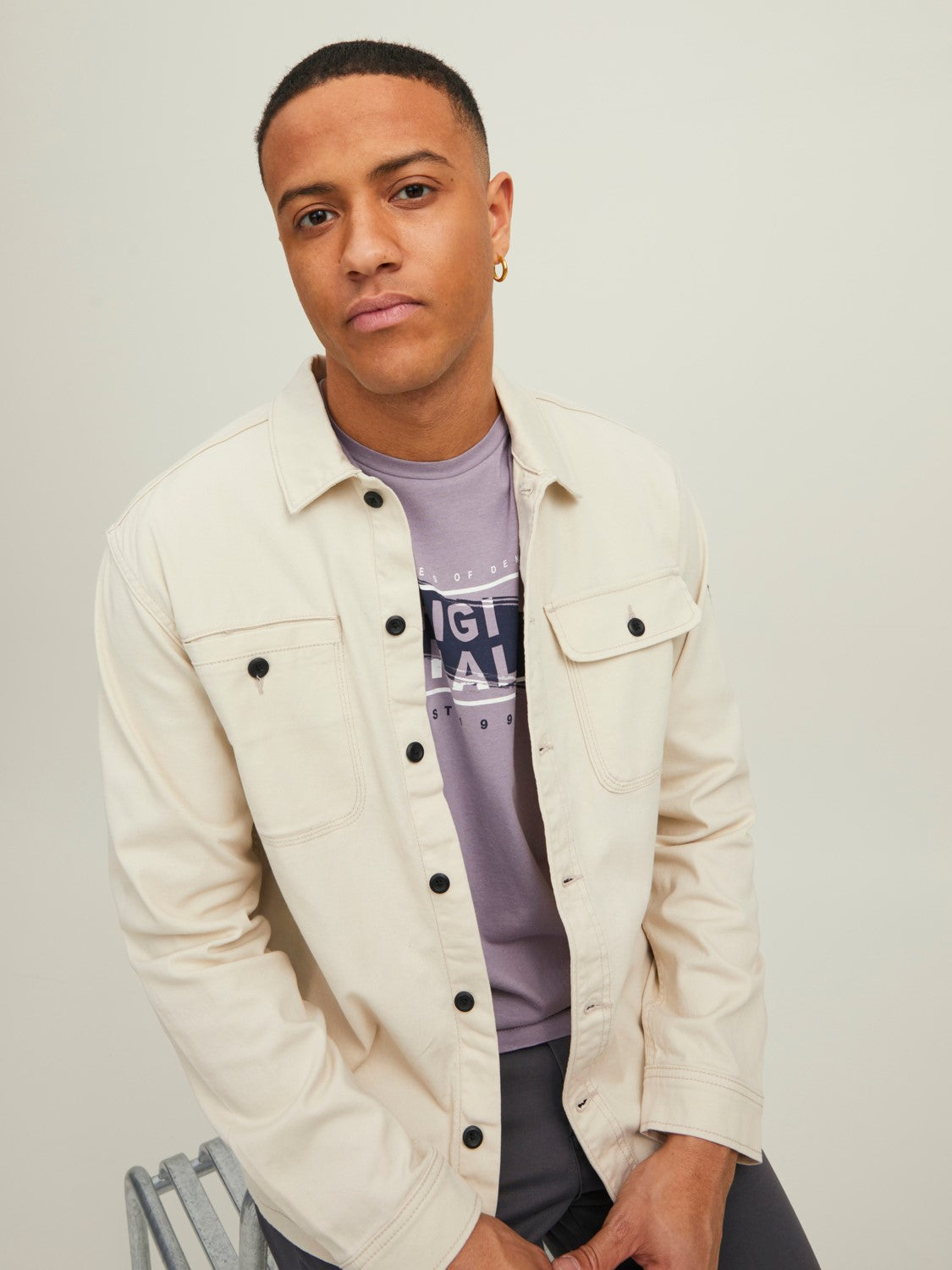 JCOBEN SKJORTE 12213386 BEIGE