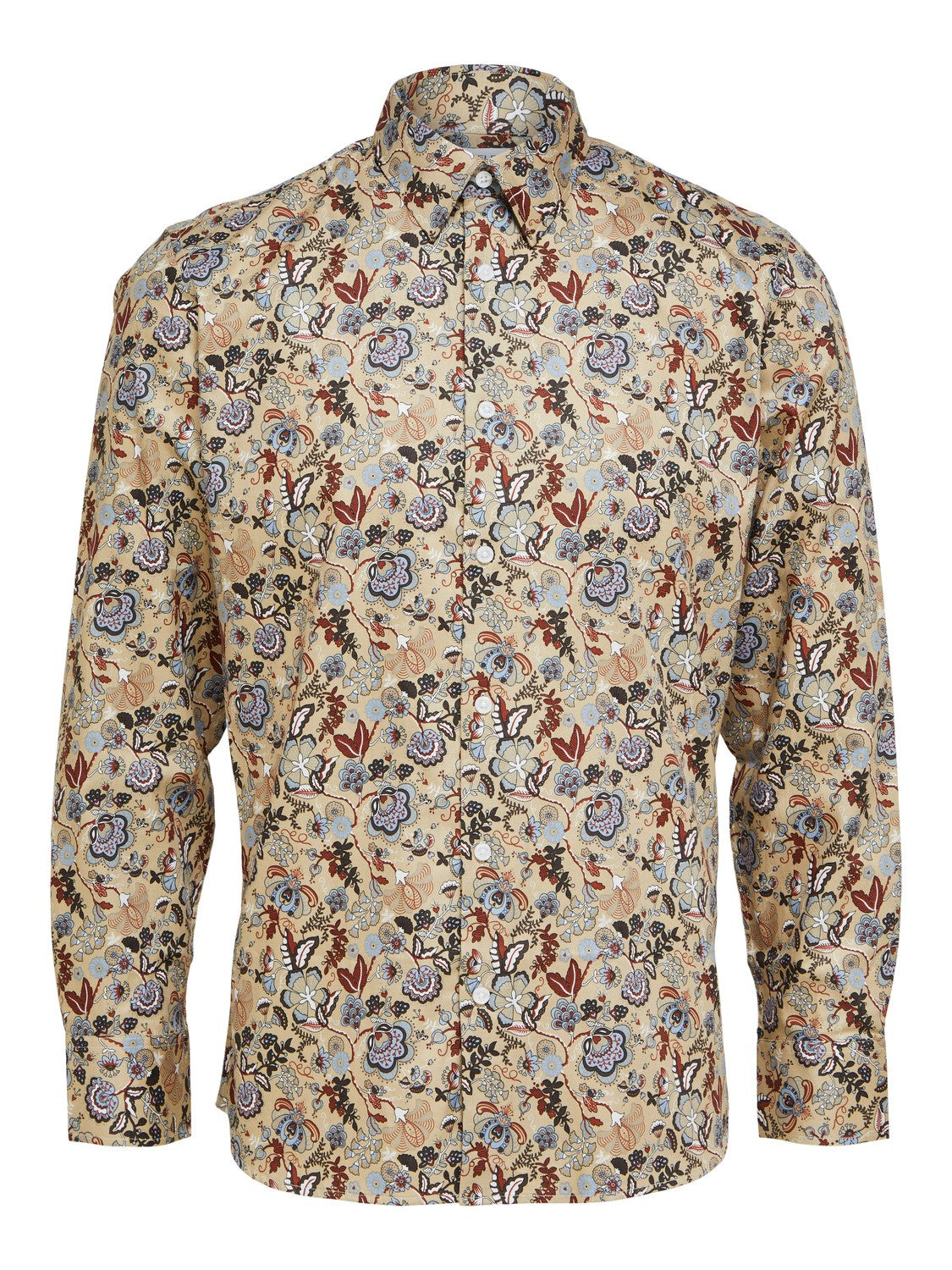 SLHMETHAN SKJORTE 16089043 BEIGE