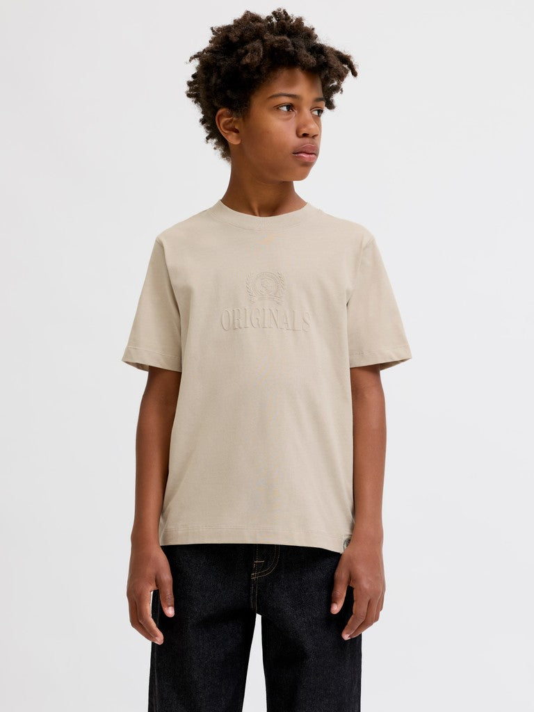 JUNIOR T-SHIRT - BEIGE/BLÅ/GRØN
