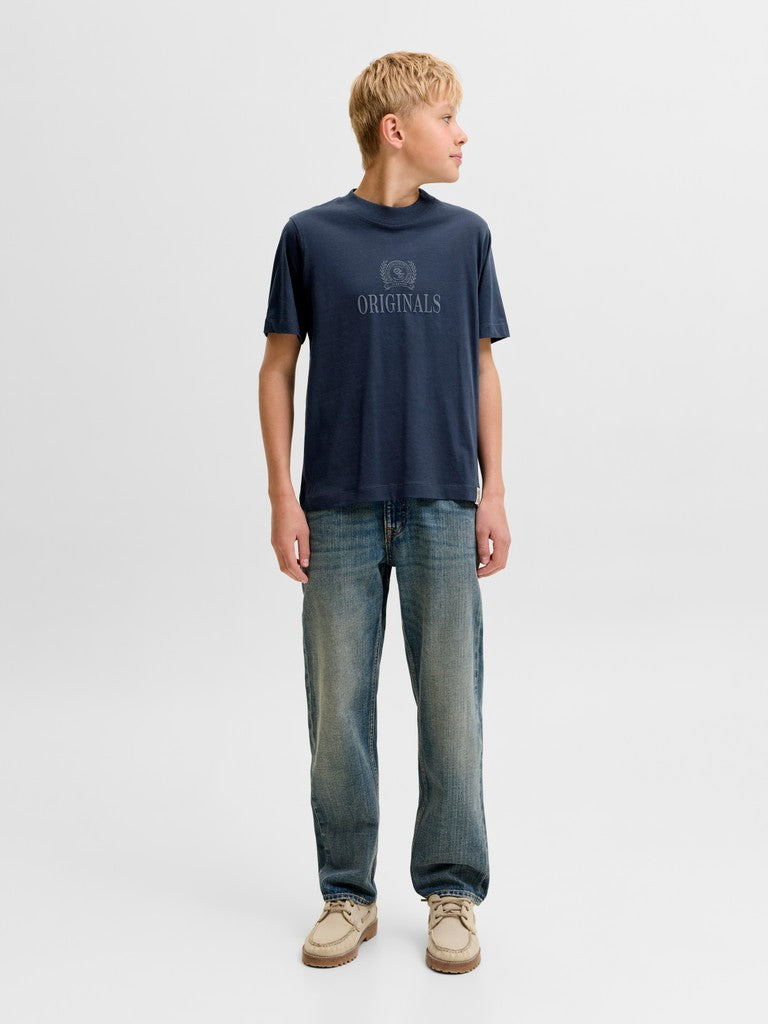JUNIOR T-SHIRT - BEIGE/BLÅ/GRØN