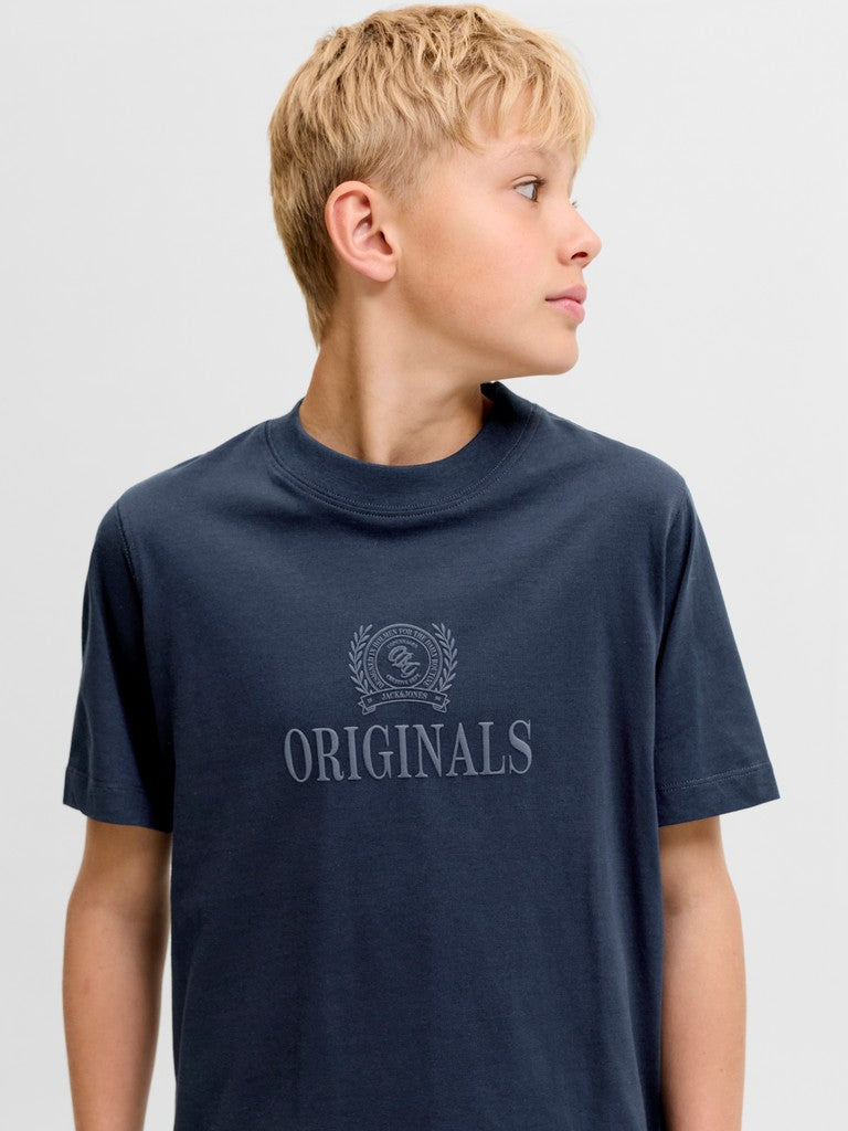JUNIOR T-SHIRT - BEIGE/BLÅ/GRØN