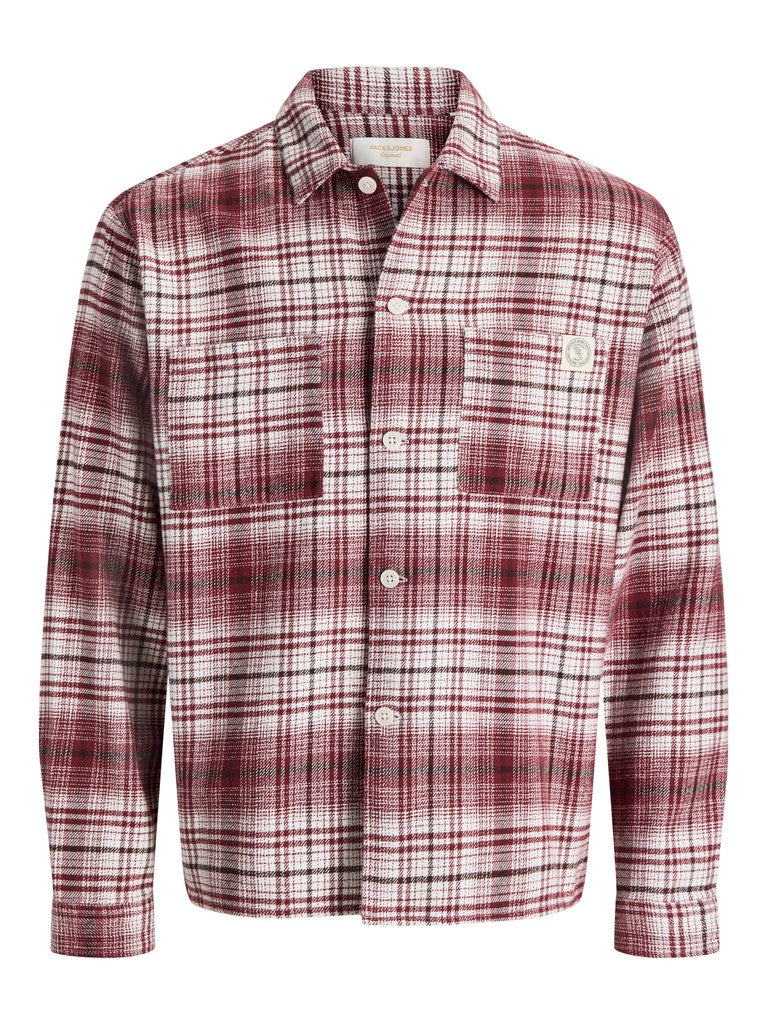 JACK&JONES OVERSHIRT - RØD TERN