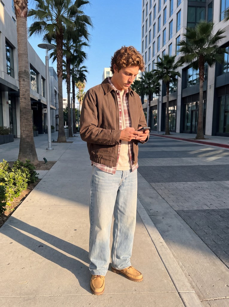 JACK&JONES OVERSHIRT - RØD TERN