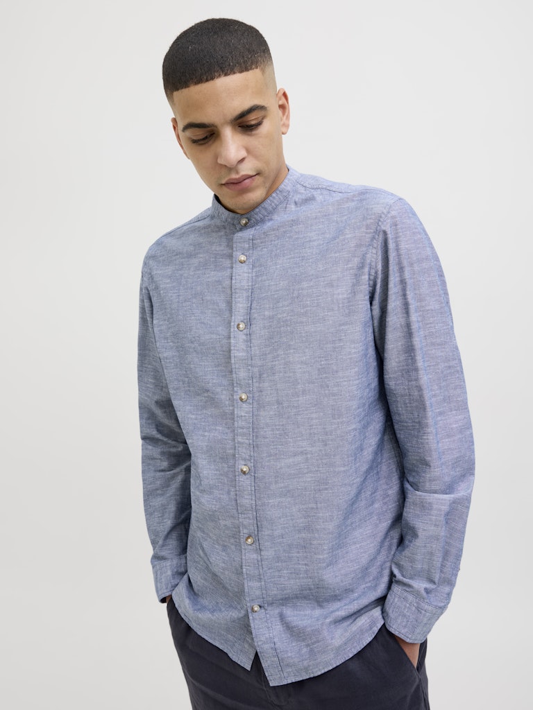 JACK&JONES SKJORTE KINA - BLÅ