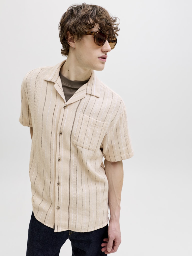 JACK&JONES SKJORTE - BRADLEY - BEIGE