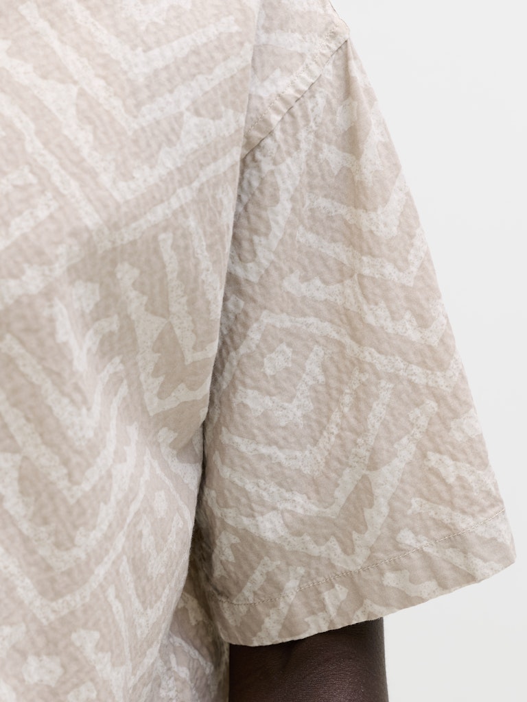 JACK&JONES SKJORTE - MILO - BLÅ/BEIGE