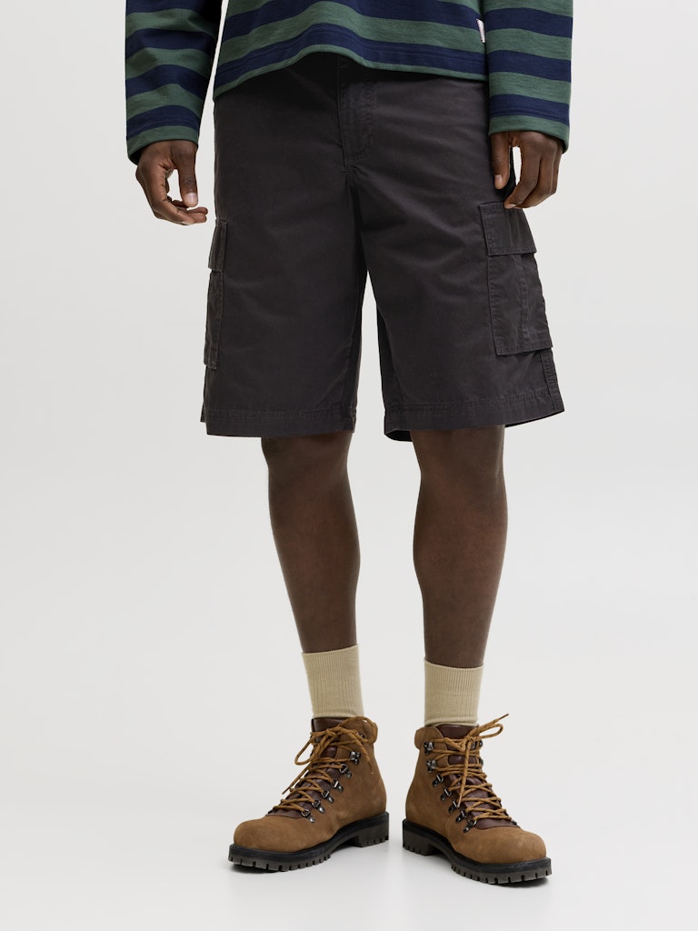 JACK&JONES CARGO SHORTS - GRØN/SORT