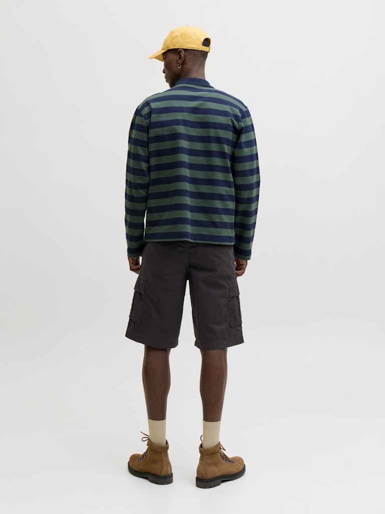 JACK&JONES CARGO SHORTS - GRØN/SORT