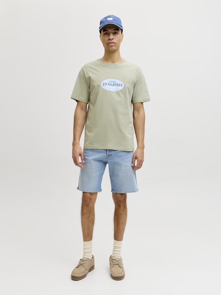 JACK&JONES SHORTS - BLÅ/BEIGE
