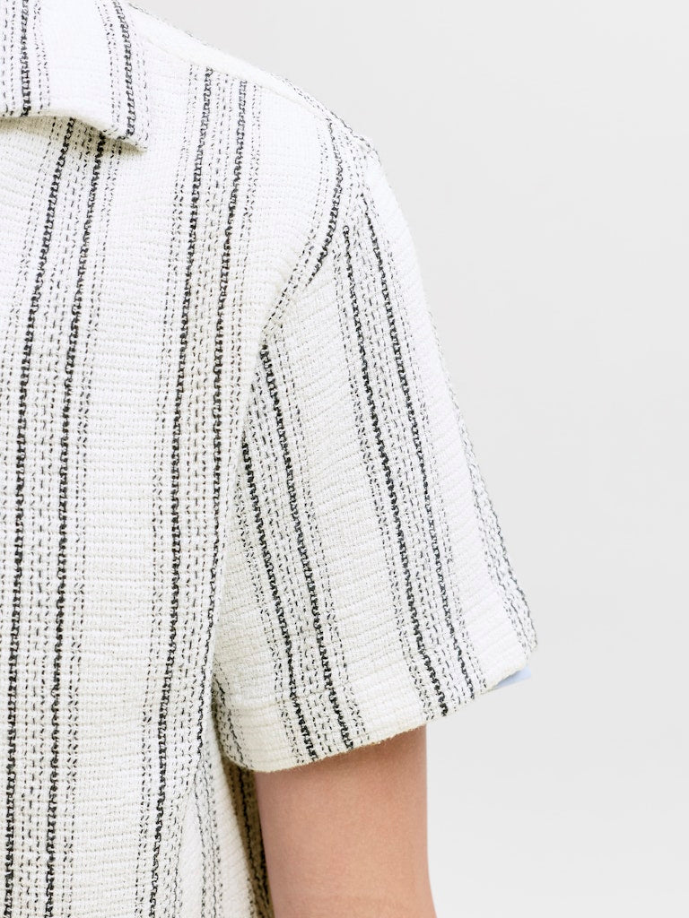 JUNIOR SKJORTE - HVID STRIB