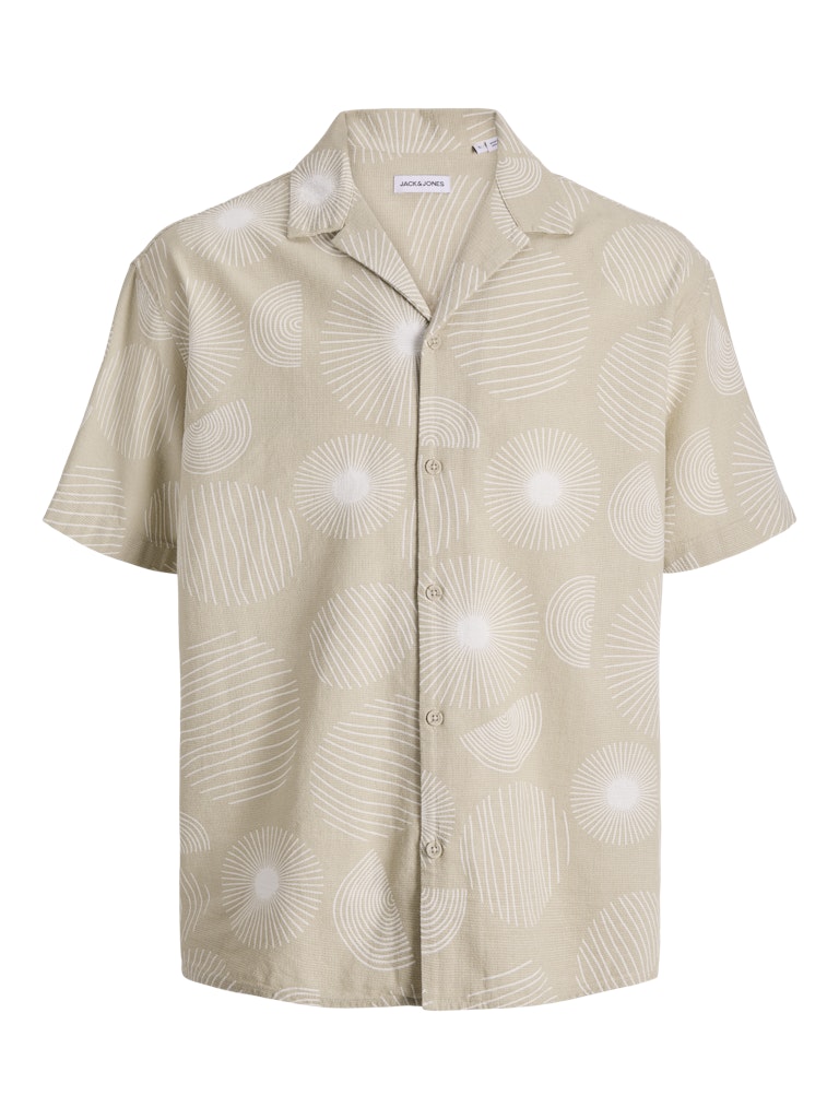 JACK&JONES SKJORTE - BLÅ/BEIGE