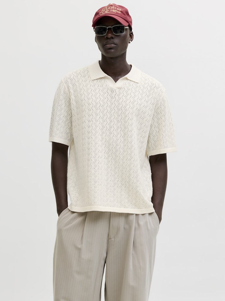JACK&JONES STRIK POLO - GRÅ/BEIGE